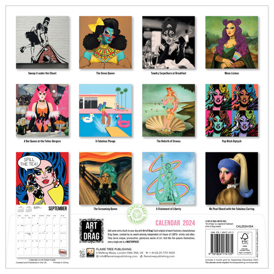 Art of Drag 2024 wall calendar Calendars Tate Shop Tate